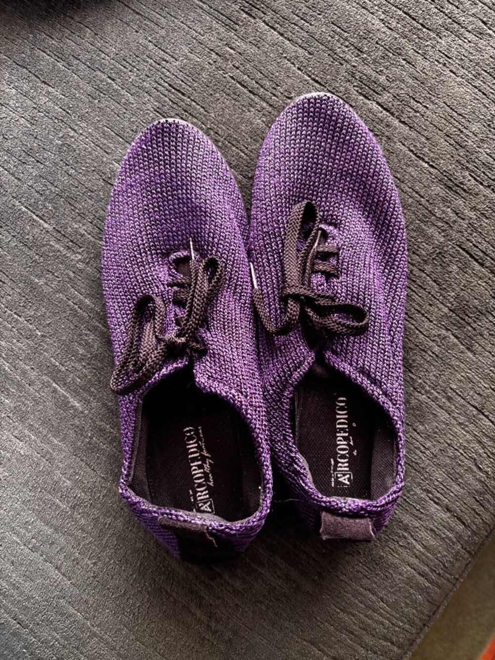 Arcopedico Classic Knit Lace Up Comfort Shoes Purple Women's EU 42 US  10 Vegan